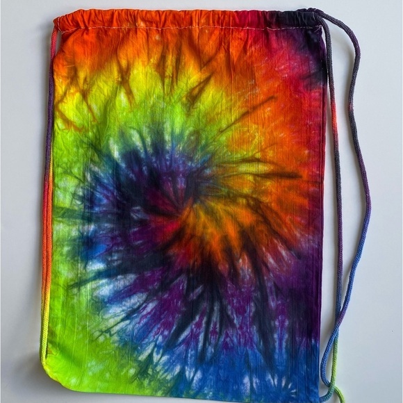 TIE DYE Rainbow NEW OAD ECONOMICAL Drawstring Style Sport Pack Backback - Picture 4 of 8